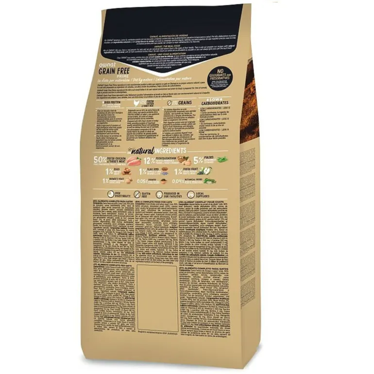 Ownat Grain Free (sans céréale) Prime Hair And Skin 3kg miniature 2