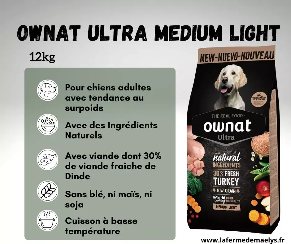 Ownat Ultra Medium Light pour Chien Adulte 12Kg miniature 2