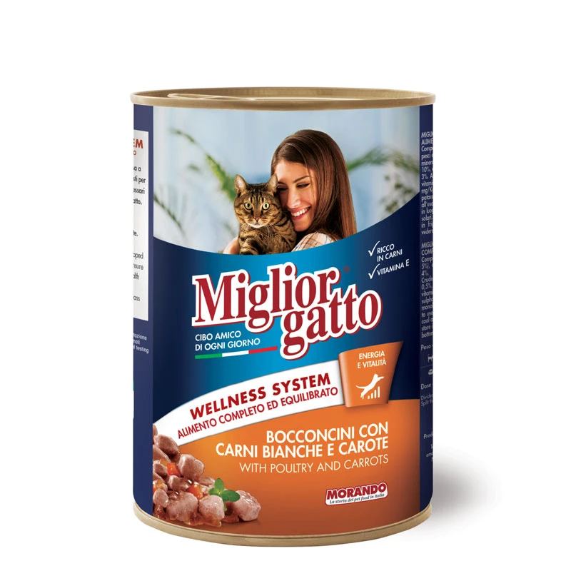 Pâté Migliorgatto® pour chats au Poulet et Carottes