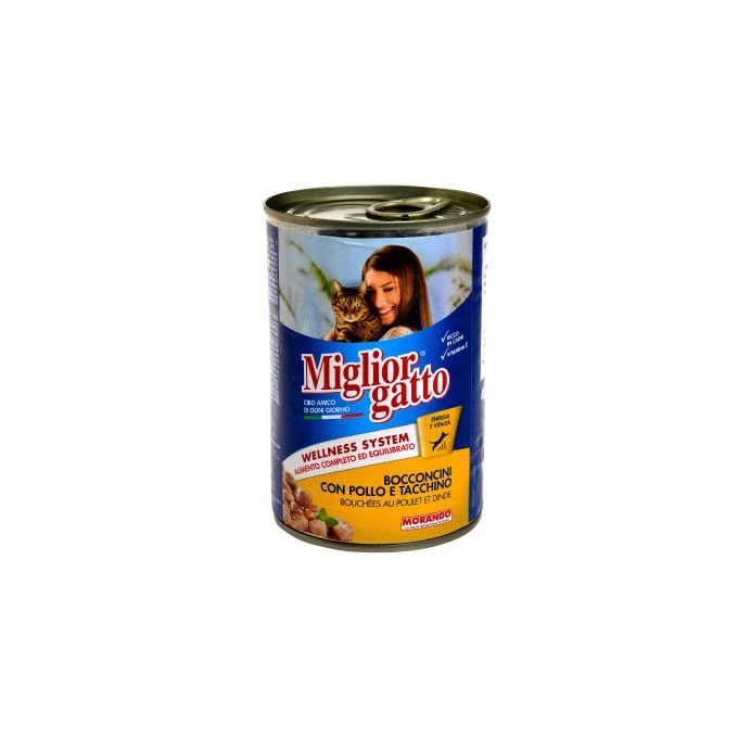 Pâté Migliorgatto® pour chats au Poulet et Dinde
