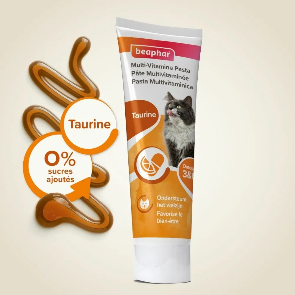 Pâte Multivitaminée à La Taurine et Aux Omégas Pour Chat Beaphar 100g miniature 3