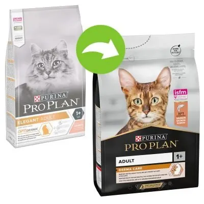 Pro Plan Adult Derma Care riche en saumon pour chat ( ) miniature 2