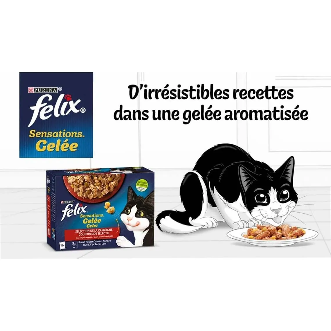 Purina Felix Sensations Sélection de Campagne en Gelée 12x85g miniature 2
