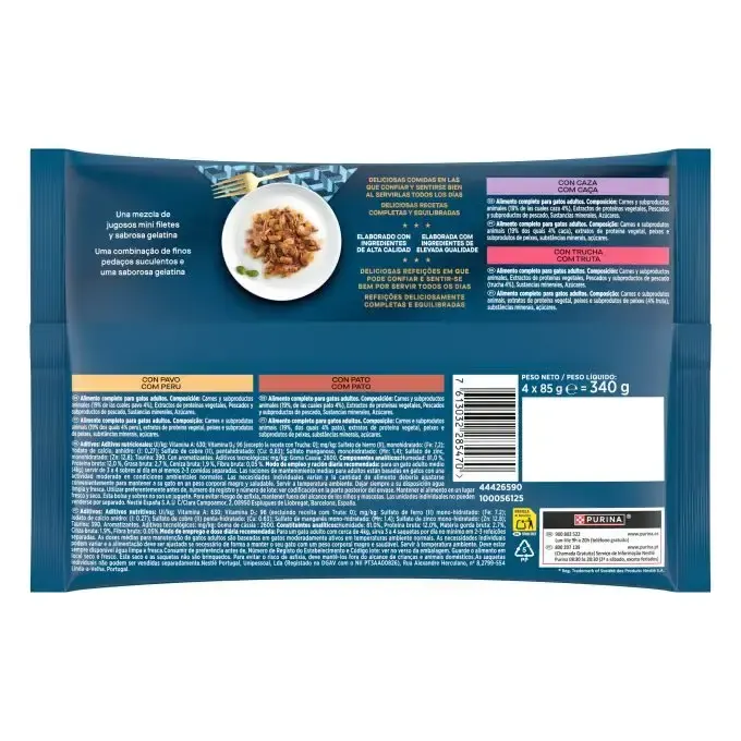 Purina Gourmet Perle Fine Flakes Assortiment de Gelée 4×85 g miniature 2