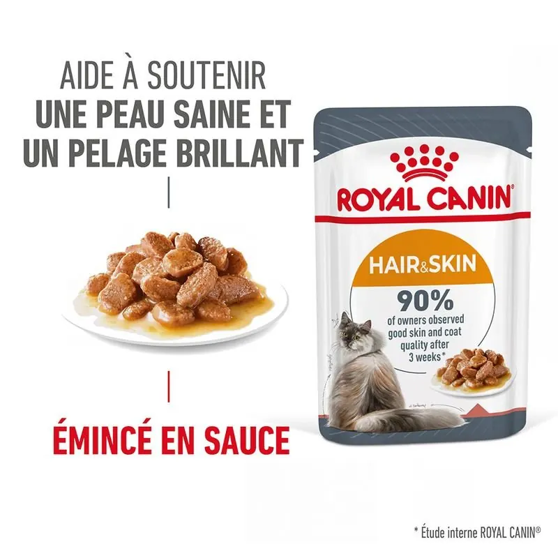 Royal Canin Hair And Skin en sauce 85G miniature 4
