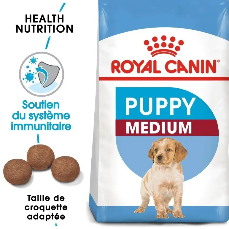 Royal Canin Medium Puppy 15 Kg  avec Bac à croquettes gratuit miniature 2