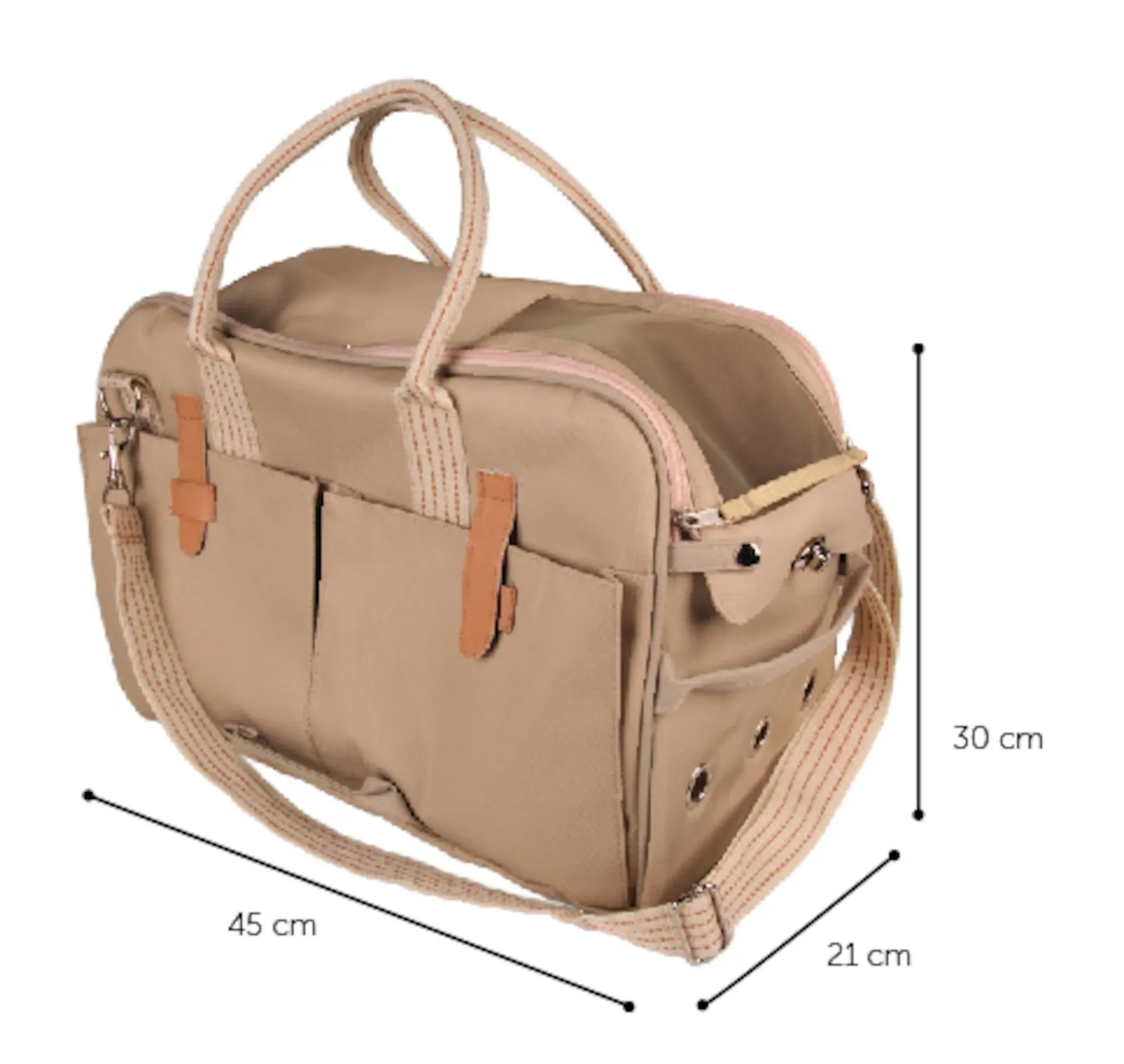 Sac de Transport Boston Beige 45cm x 21cm x 30cm – Flamingo miniature 2