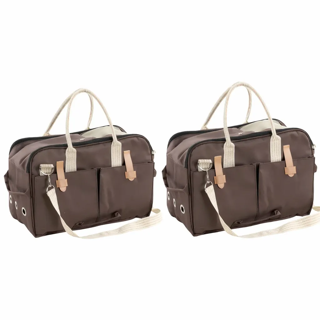 Sac de Transport Boston Brun Foncé 52cm x 25cm x 35cm – Flamingo miniature 3