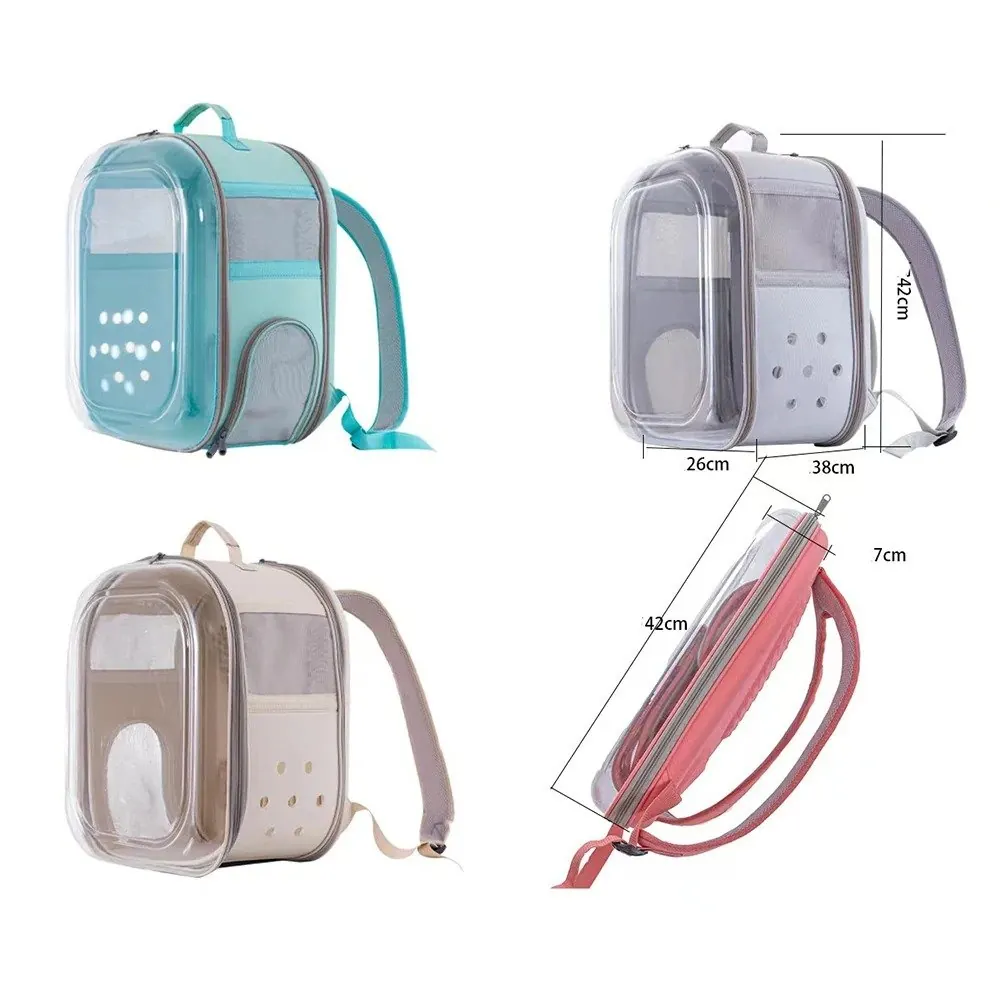 Sac de Transpost Transparent Carré Chat et petit Chien 40x28x28cm miniature 2