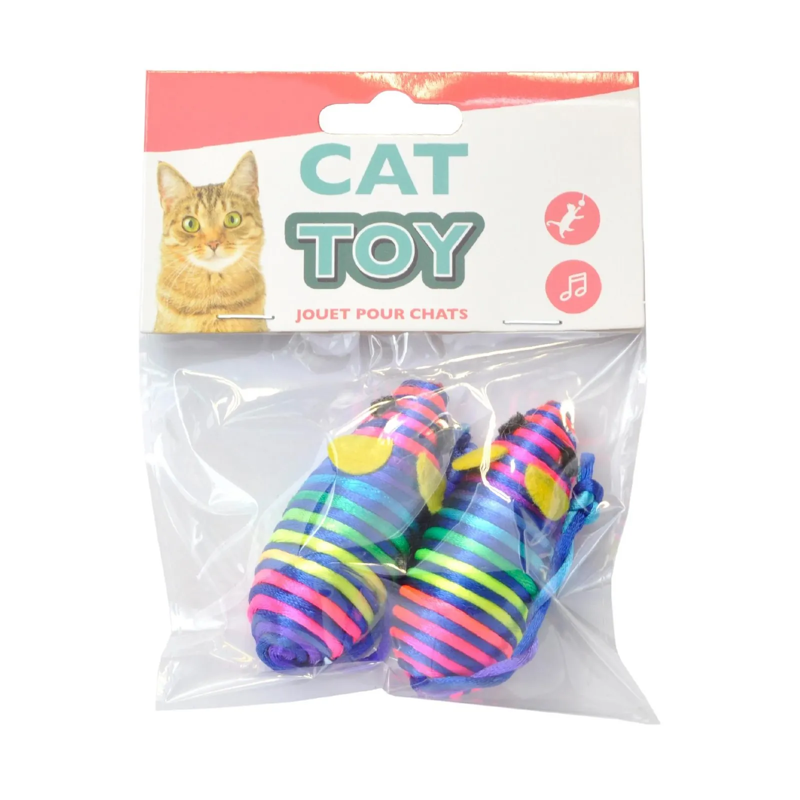 Jouet Set de 2 Souris Colorées 6,5cm miniature 3