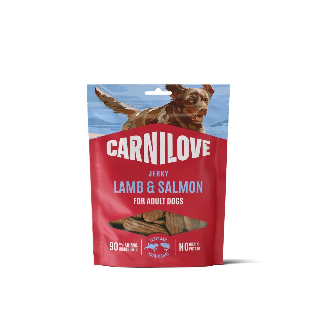 Snack Jerky à l'Agneau  au Saumon pour Chiens