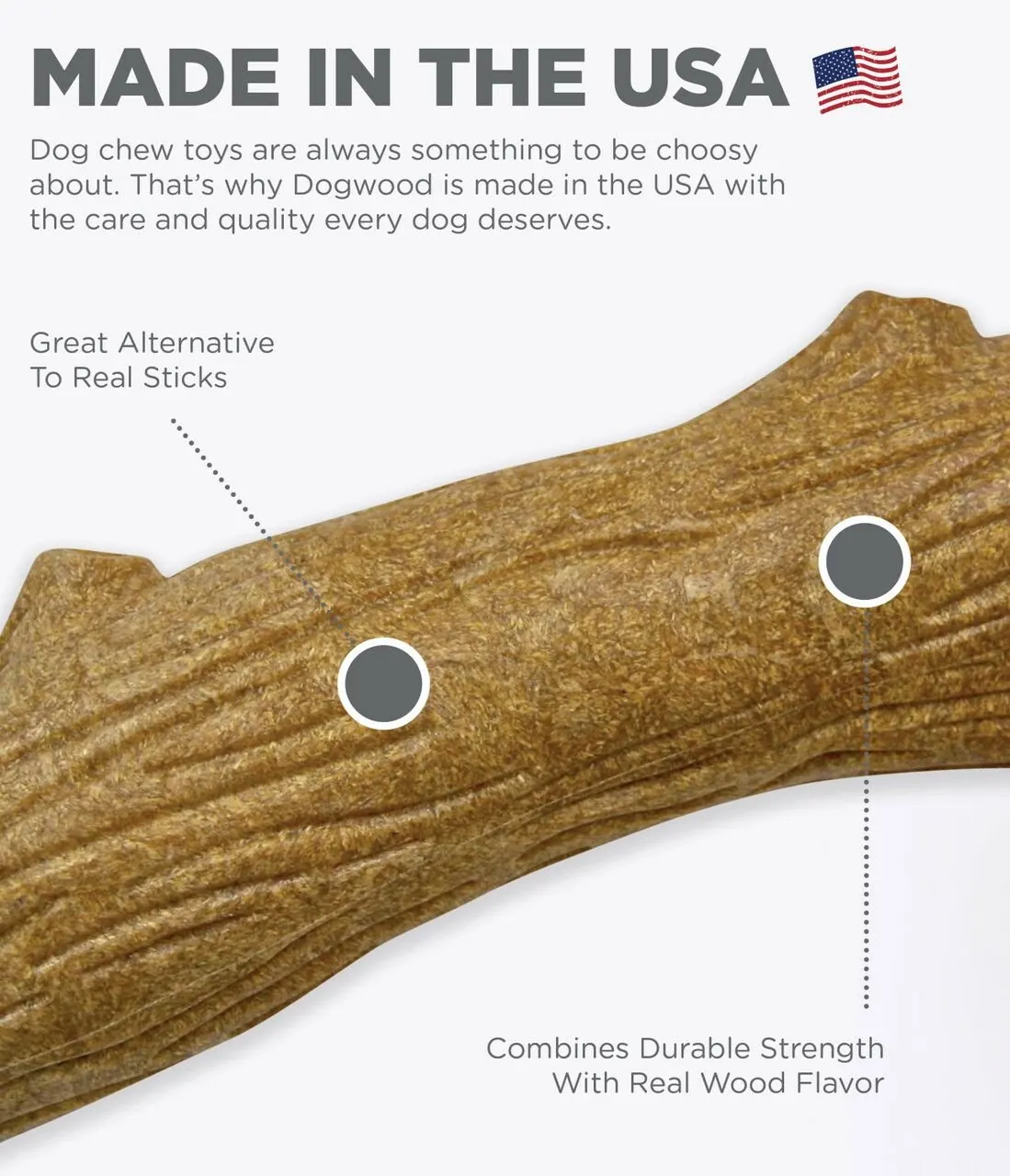 Stick durable Dogwood Large 230g 20.5x4x4cm miniature 3