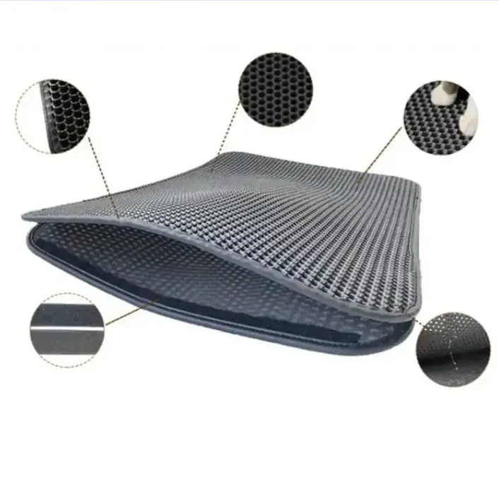 Tapis à litière à deux couches Noir et Blanc avec Plusieurs Tailles miniature 5