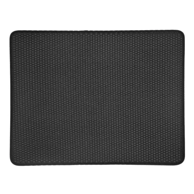 Tapis à litière à deux couches Grande Taillle 50x40cm (Noir | Gris) miniature 2