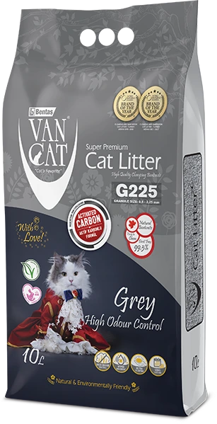 VanCat Grey- Litière agglomérante avec charbon actif (non parfumée) 10 L