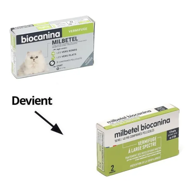 Vermifuge pour Chat Comprimé Fabriqué en France – 1 comprimé- miniature 2