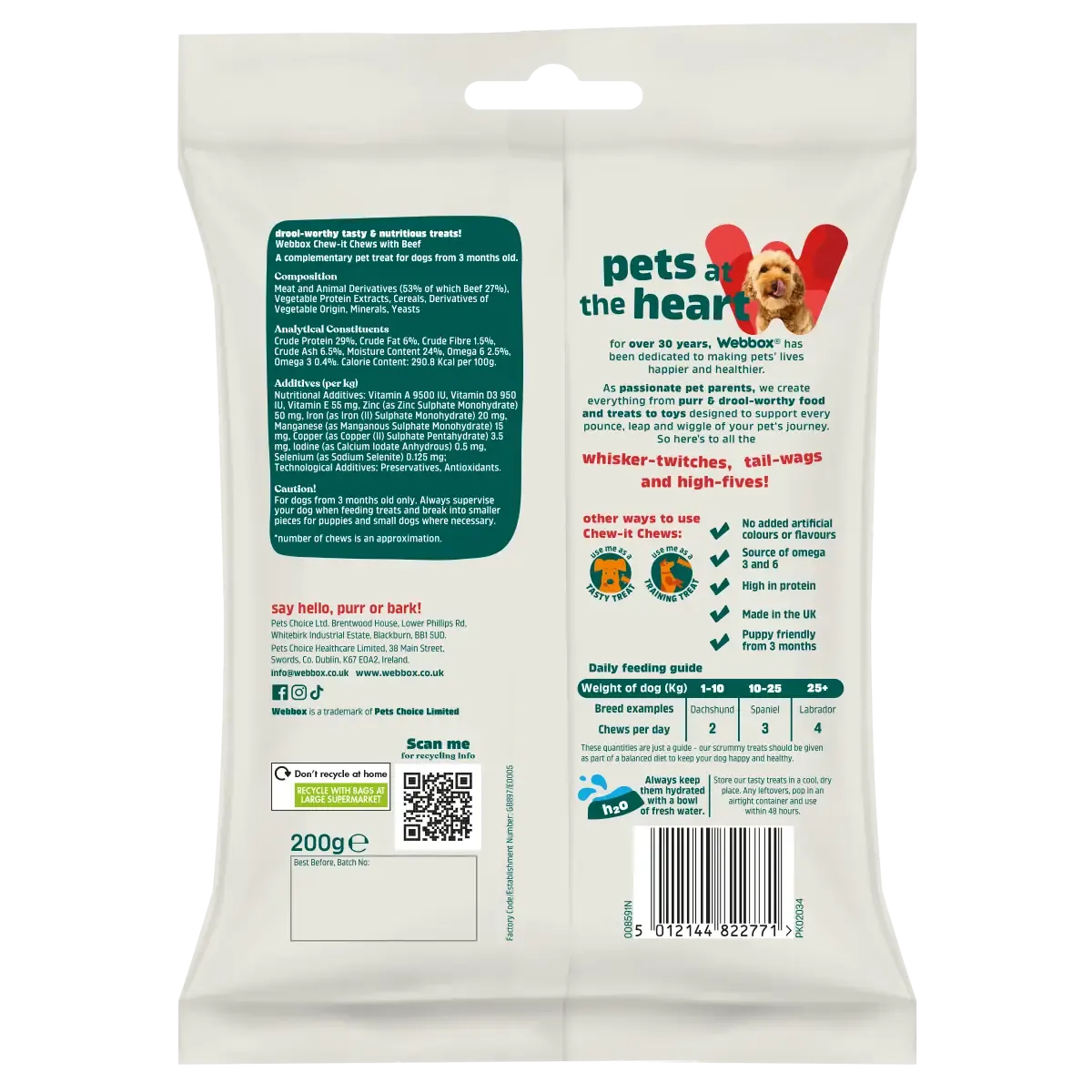 Webbox  Friandises à Mâcher Meaty Chew-it au Bœuf pour chiens 200g miniature 2