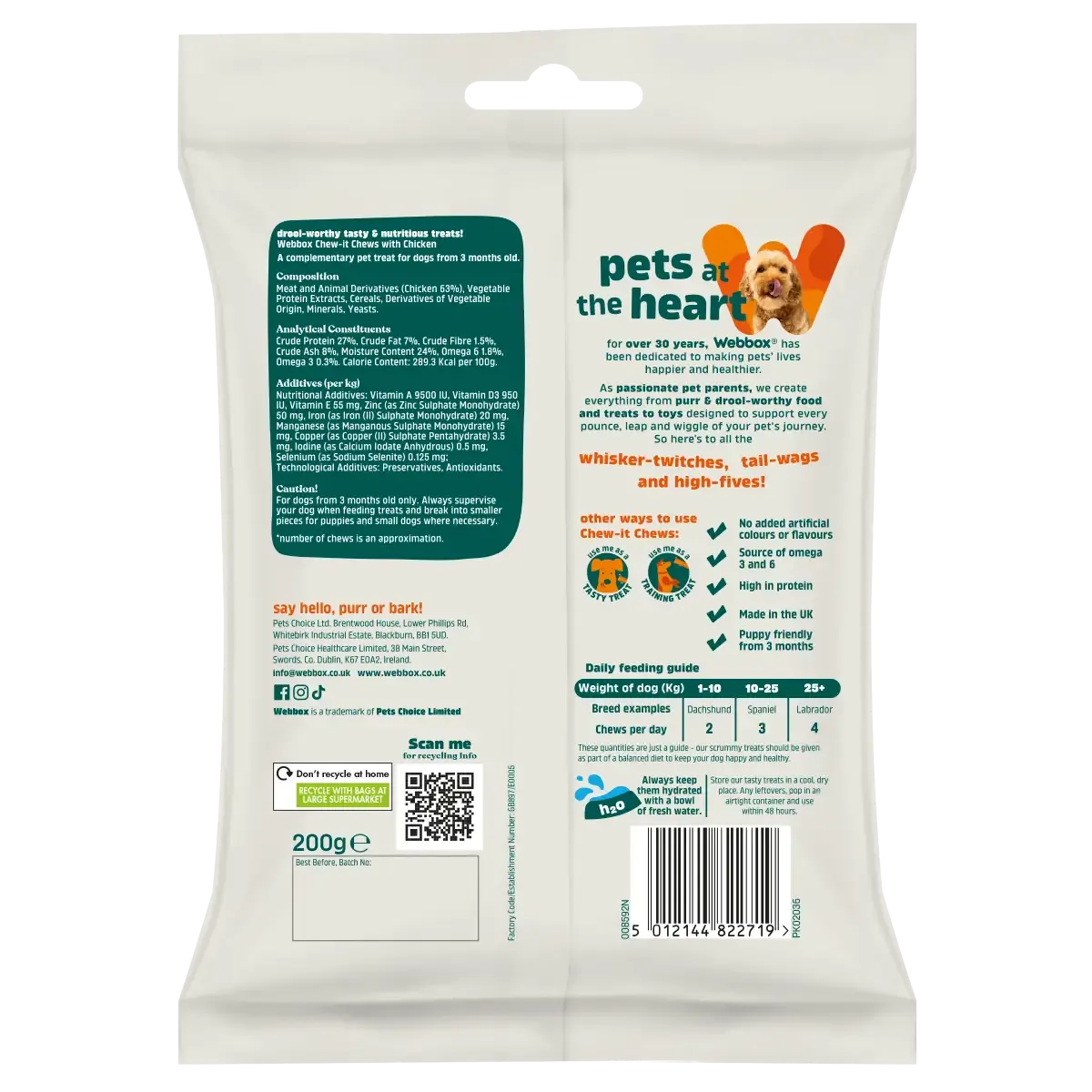 Webbox  Friandises à Mâcher Meaty Chew-it au Poulet pour chiens 200g miniature 2