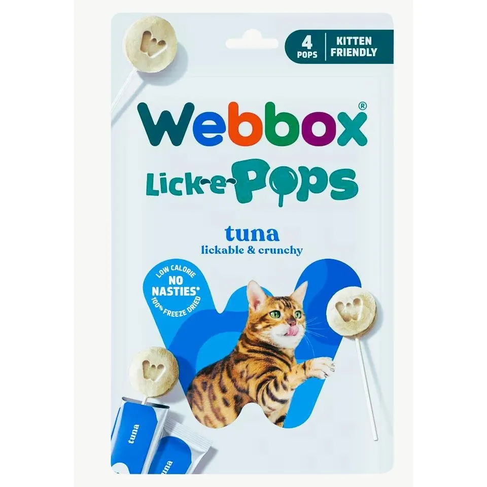Webbox Lick-e-Pops pour chaton (Poulet | Thon)  (4x14g) miniature 2